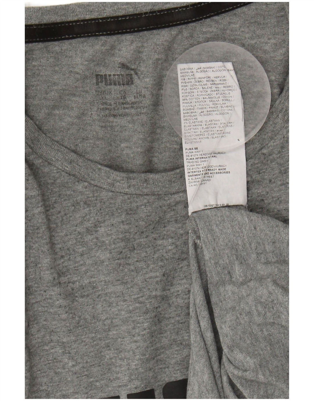 PUMA Mens Graphic T-Shirt Top XL Grey Cotton