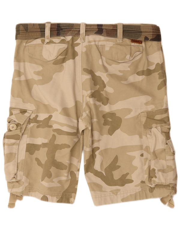 Brandit Pantalones cortos cargo para hombre 2XL W42 Algodón de camuflaje beige