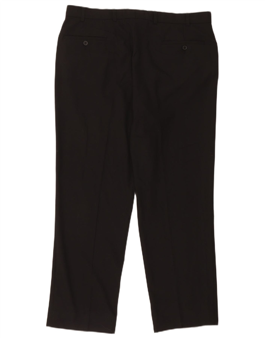 Marks & Spencer Pantalones casuales rectos para hombre W36 L29 Poliéster negro