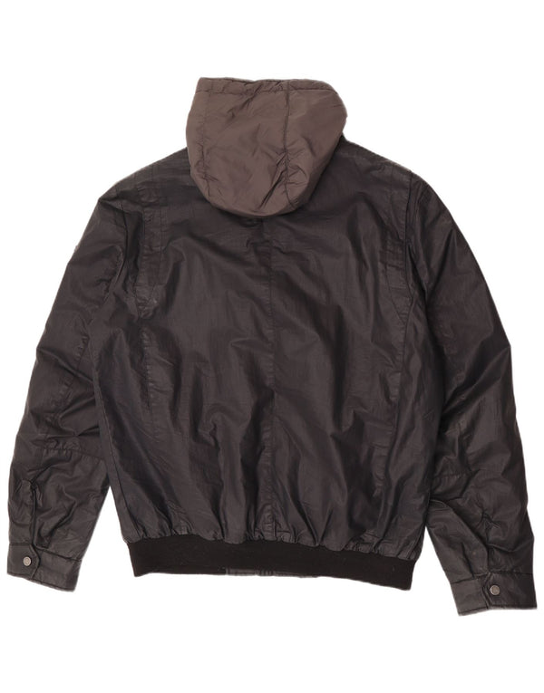 Chaqueta utilitaria con capucha para hombre Geox UK 44 2XL Algodón negro
