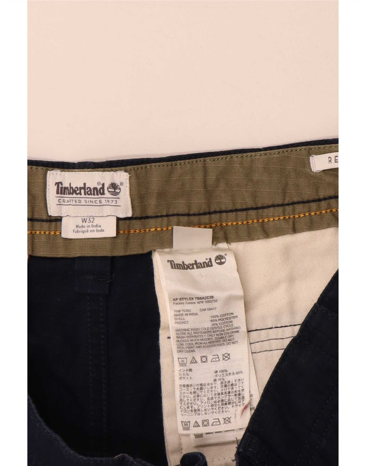 Timberland Pantalones cortos cargo para hombre W32 Algodón azul marino mediano