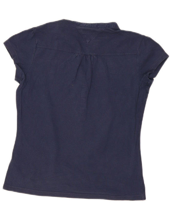 TOMMY HILFIGER Polo para mujer UK 12 Medium Azul marino Algodón