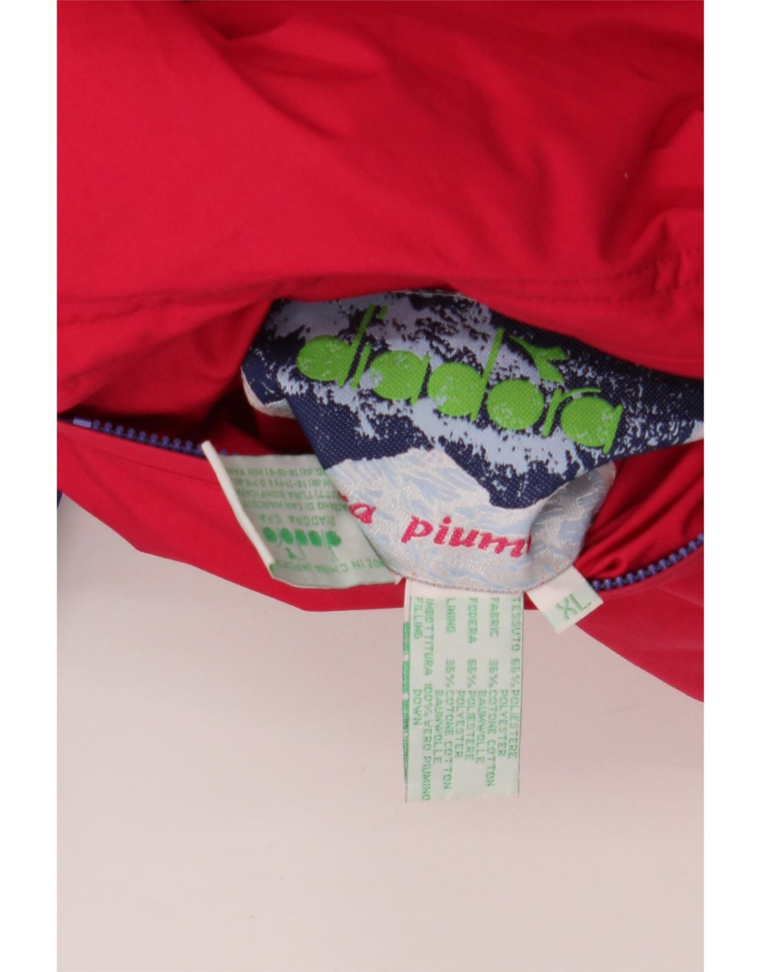 DIADORA Chaqueta acolchada reversible extragrande para hombre ES 42 XL Poliéster rojo