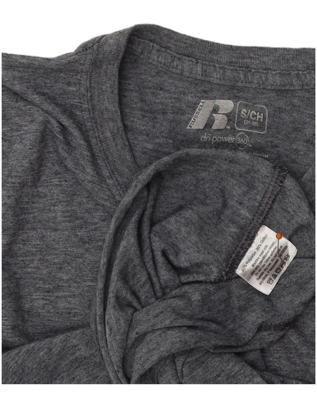 RUSSELL ATHLETIC Camiseta Hombre UK 34/36 Small Gris Poliéster