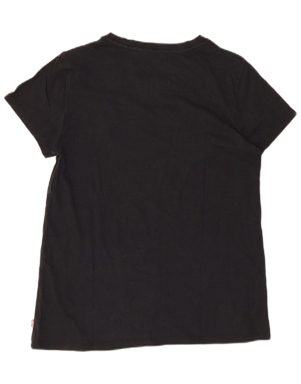 Levi's Camiseta gráfica para mujer Top UK 10 Small Black
