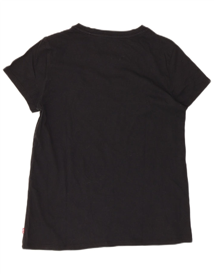Levi's Camiseta gráfica para mujer Top UK 10 Small Black