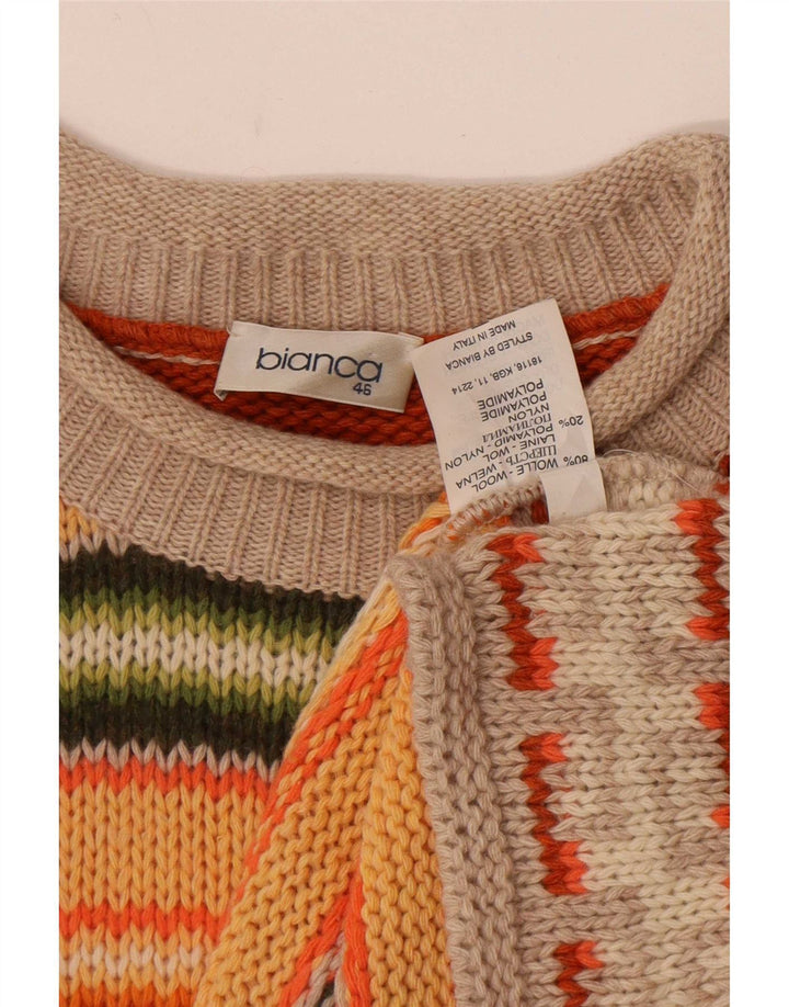 Bianca Mujer Cuello Alto Jersey Jersey IT 46 Grande Multicolor