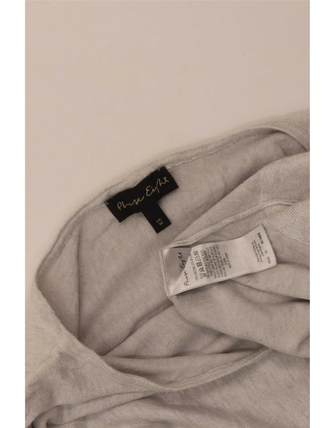 Phase Eight Top corto con alas de murciélago para mujer Manga 3/4 UK 44 Gris medio moteado