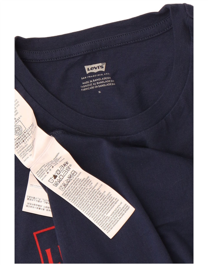 Levi's Hombre Camiseta Gráfica Top Medium Azul Marino Algodón
