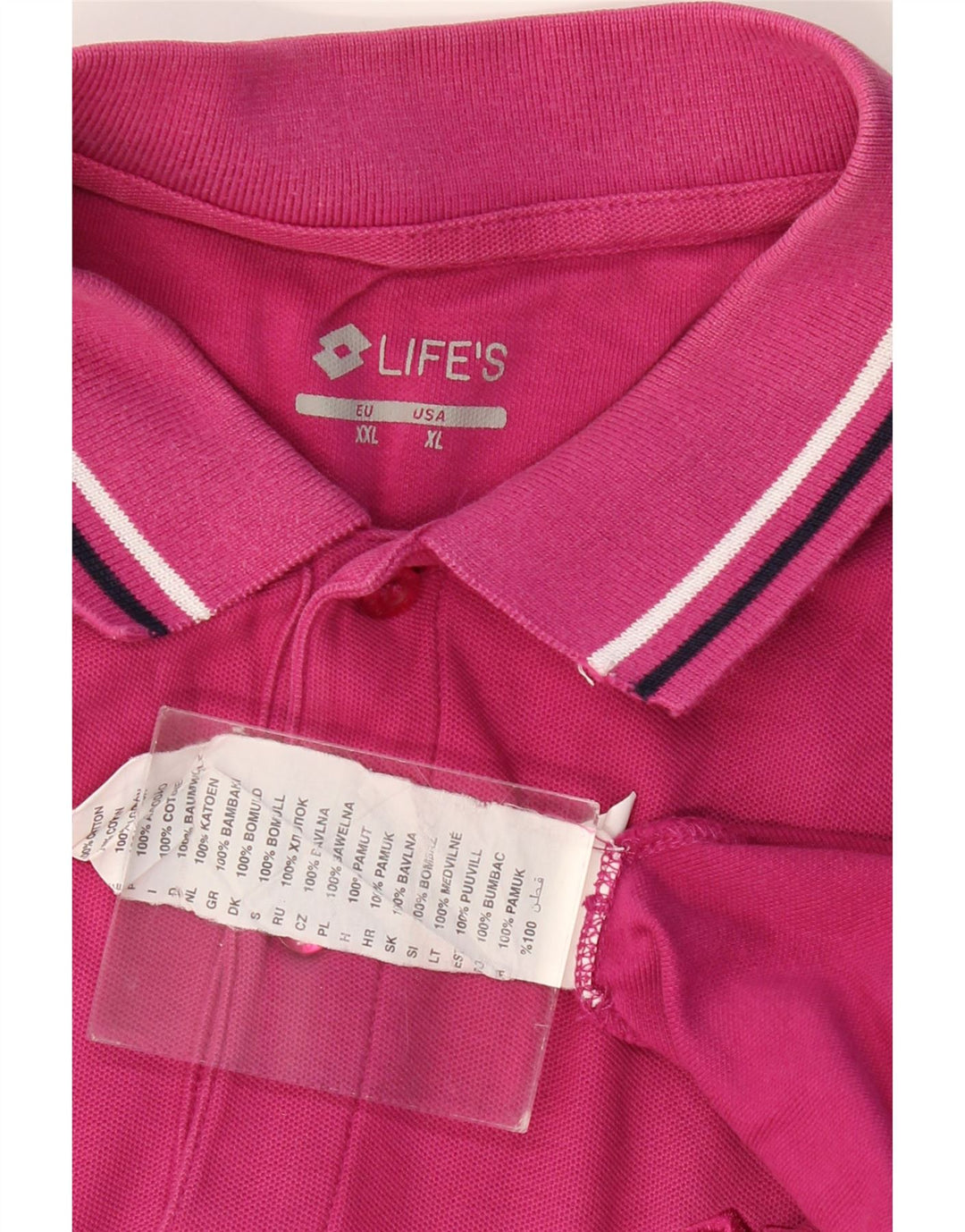 LOTTO Polo Hombre XL Algodón Rosa