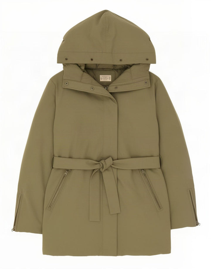 Benetton Parka Con Capucha Mujer EU 44 Verde Medio