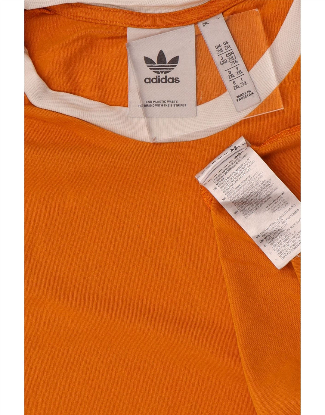 Adidas Camiseta Hombre Top 2XL Naranja Algodón
