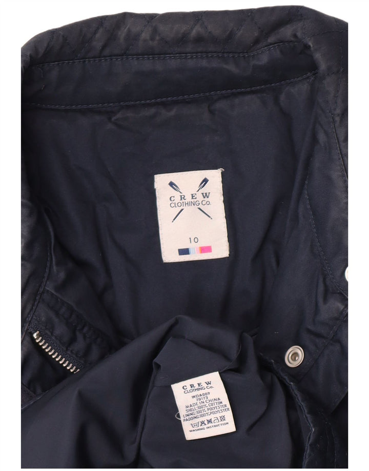 Crew Clothing Chaqueta acolchada de corte regular para mujer UK 10 Small Azul marino