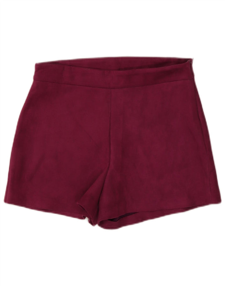 Zara Mujer Shorts Casuales Small W26 Poliéster Rosa