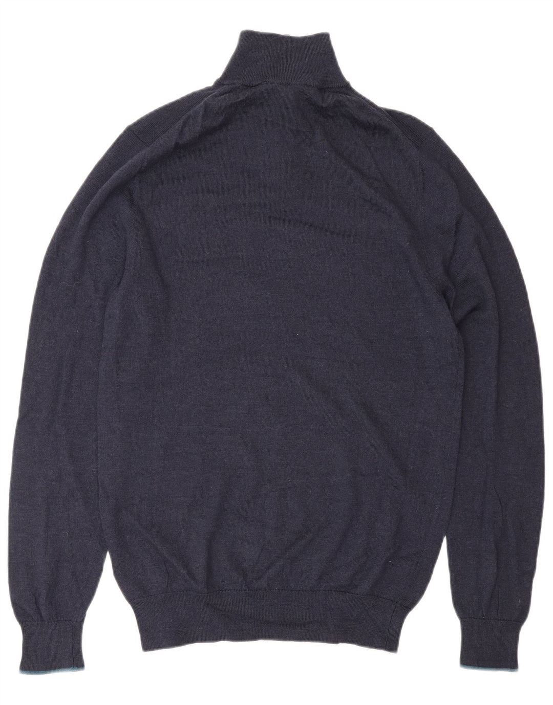 Jersey de punto con cremallera en el cuello para hombre de White Stuff, talla pequeña, de lana azul marino