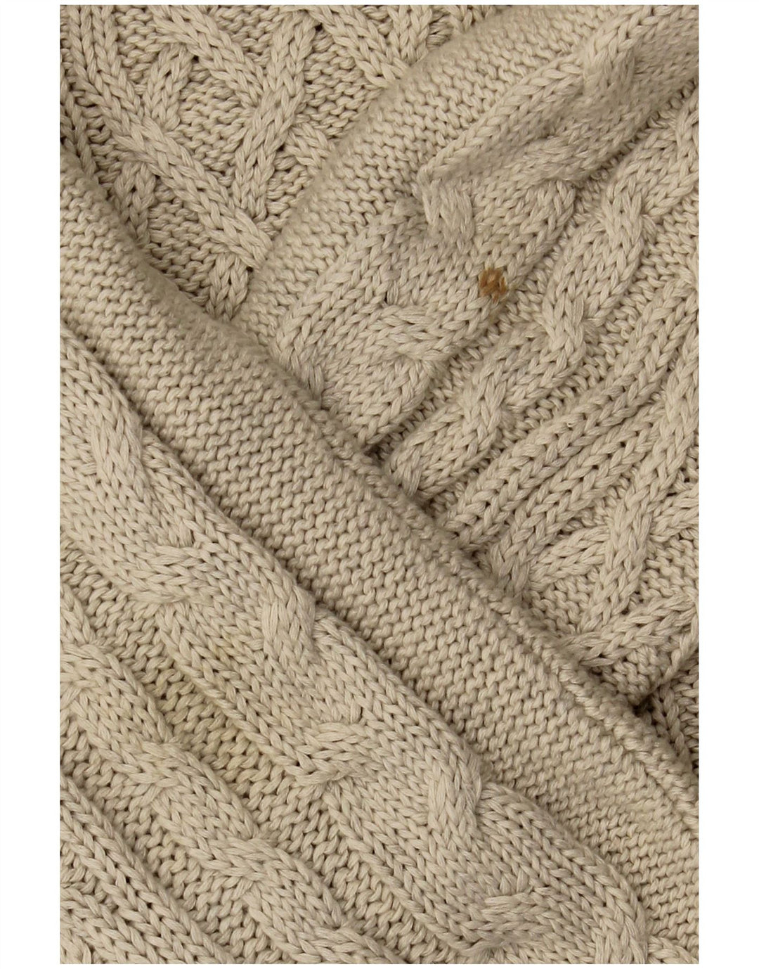 Zara Hombre Jersey Con Cuello Barco Jersey Grande Algodón Beige