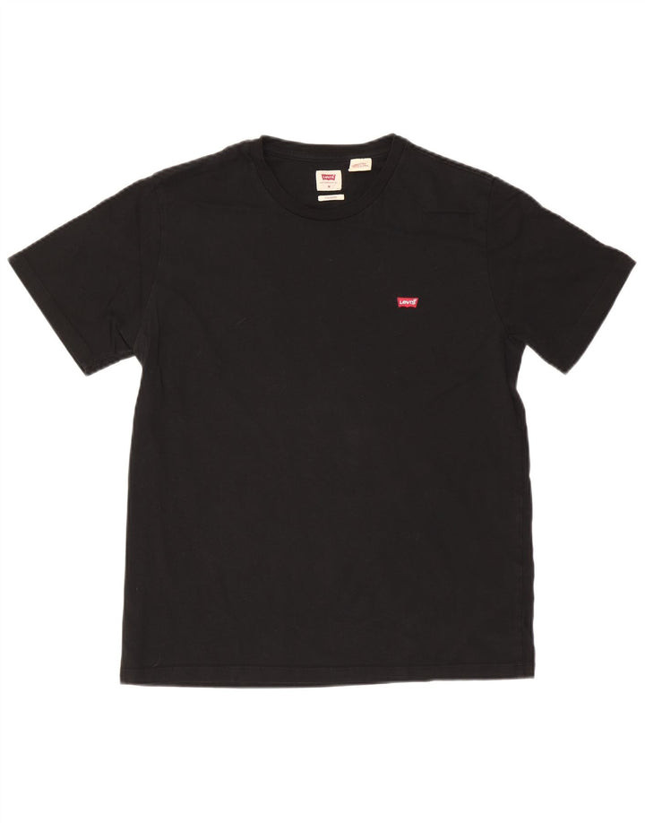 Levi's Camiseta estándar para hombre, talla mediana, negra