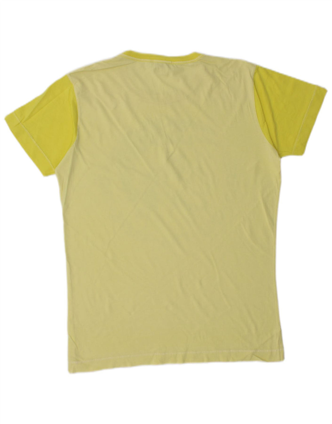 DIESEL Camiseta estampada con diseño gráfico en bloques de color amarillo pequeño para hombre