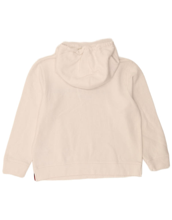 Tommy Hilfiger Womens Graphic Oversized Hoodie Jumper UK 10 Small White