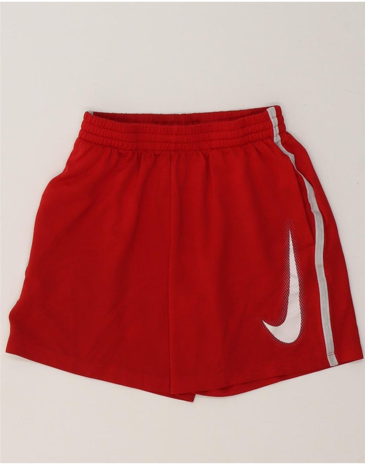 Nike Pantalones cortos deportivos Dri Fit Graphic para niños 10-11 años Poliéster rojo mediano