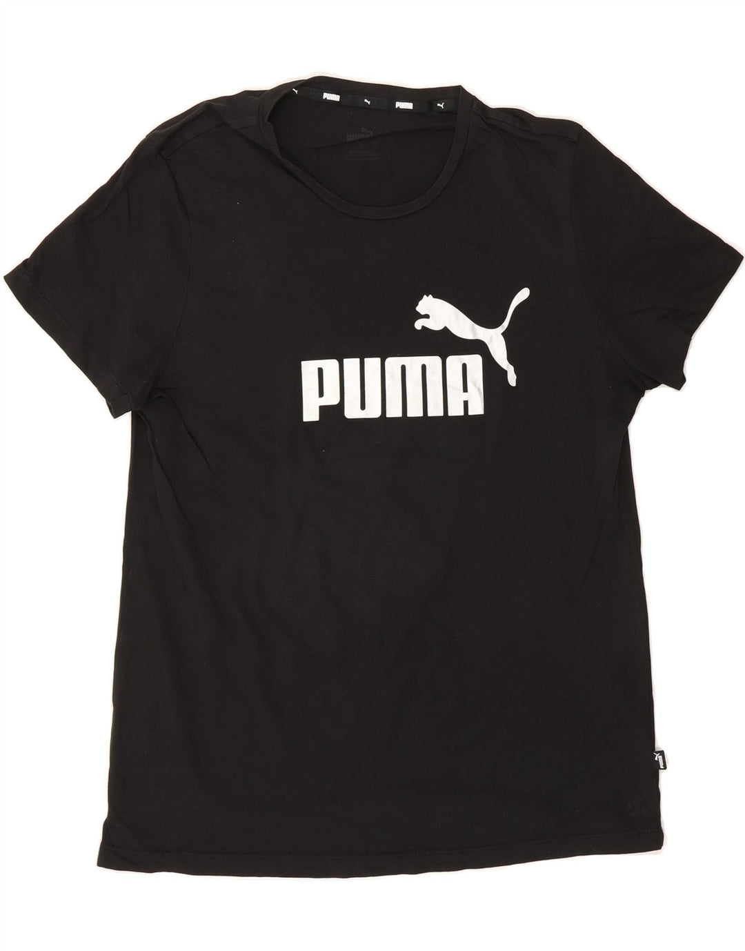 PUMA Mens Graphic T-Shirt Top Large Black Vintage Puma and Second-Hand Puma from Messina Hembry 