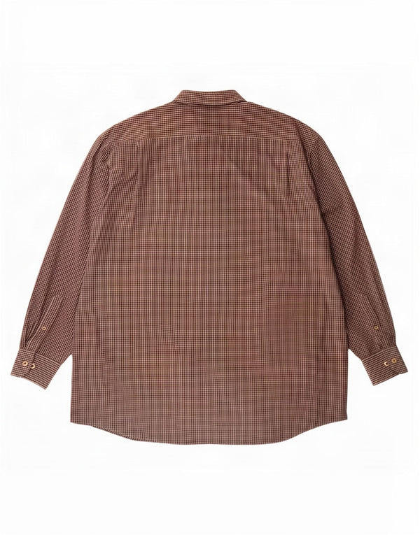 Camisa Izod Hombre 3XL Algodón Vichy Marrón
