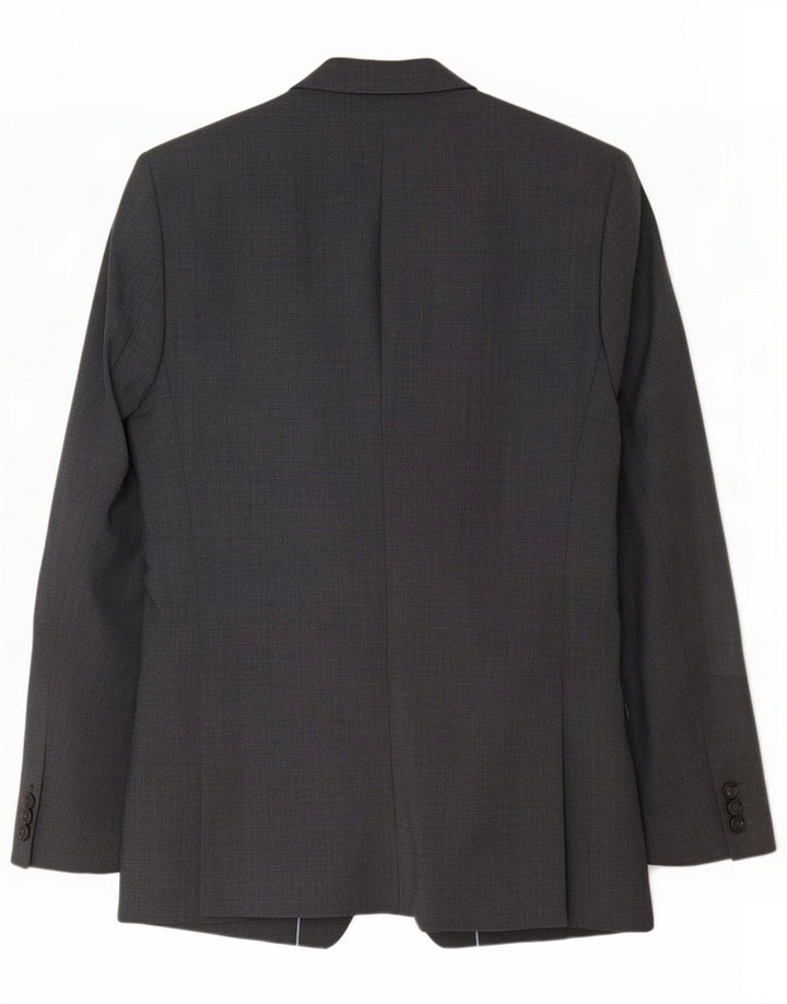 Marks & Spencer Chaqueta tipo blazer larga de corte entallado con 2 botones para hombre UK 40 Gris medio