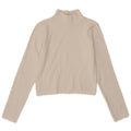 Zara Mujer Crop Top Manga Larga UK 42 Medium Blanco