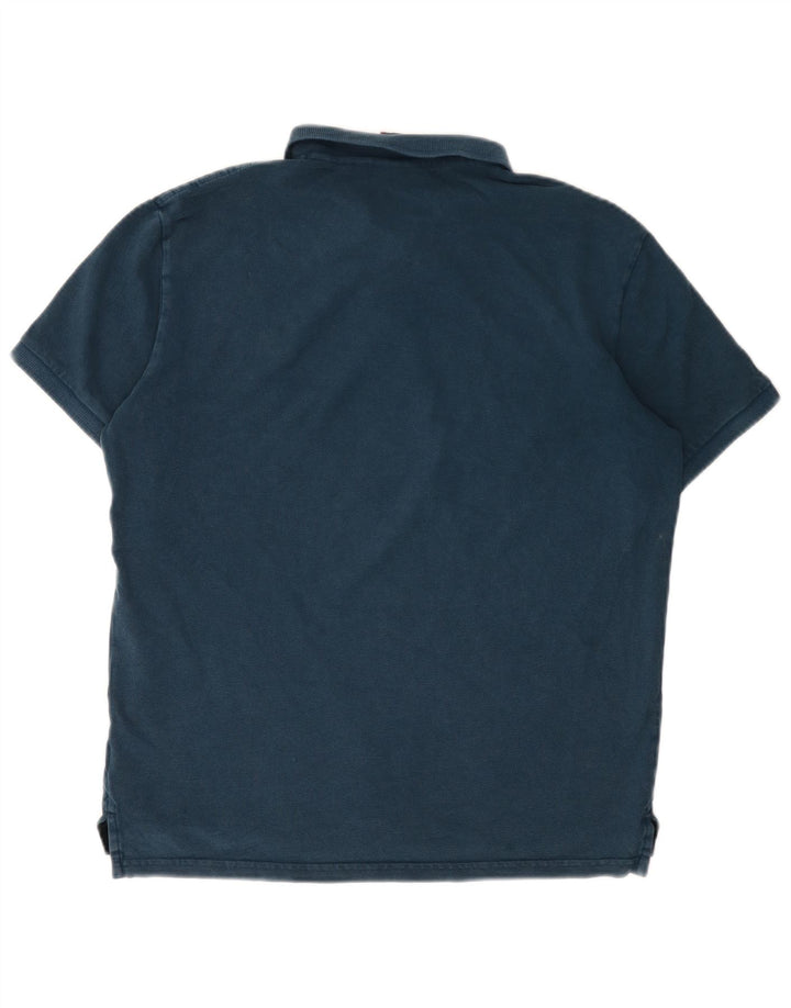 Superdry Polo para hombre de algodón azul marino grande