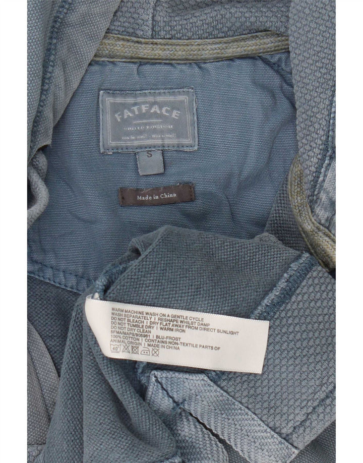 Sudadera con capucha y cremallera para hombre Fat Face Algodón azul pequeño