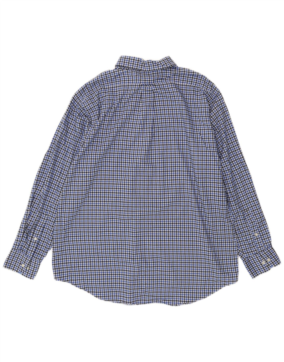 Camisa Izod Hombre Talla 17 17 1/2 XL Algodón Cuadros Azul