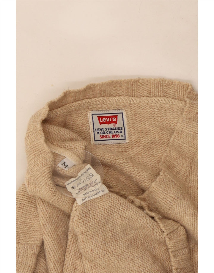 Levi's Hombre Jersey Con Cuello En V De Lana Beige Medio