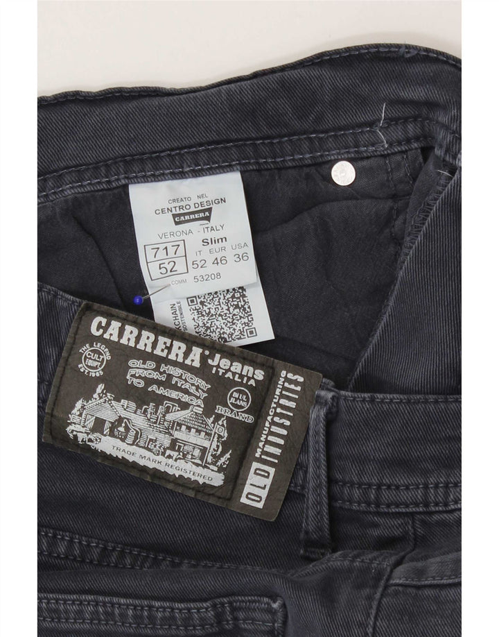 Carrera Mens 717 Slim Jeans W36 L30 Gris Algodón