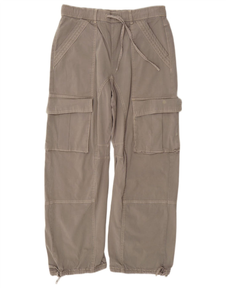 Zara Mujer Pantalones Cargo Rectos EU 38 Small W28 L28 Gris
