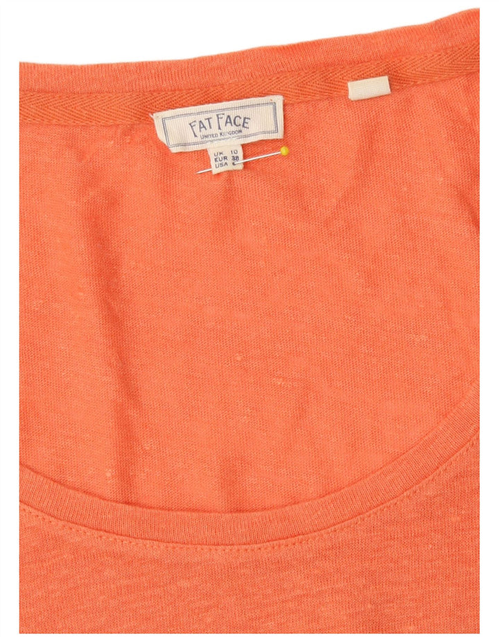 Camiseta extragrande para mujer Fat Face UK 10 Small Orange