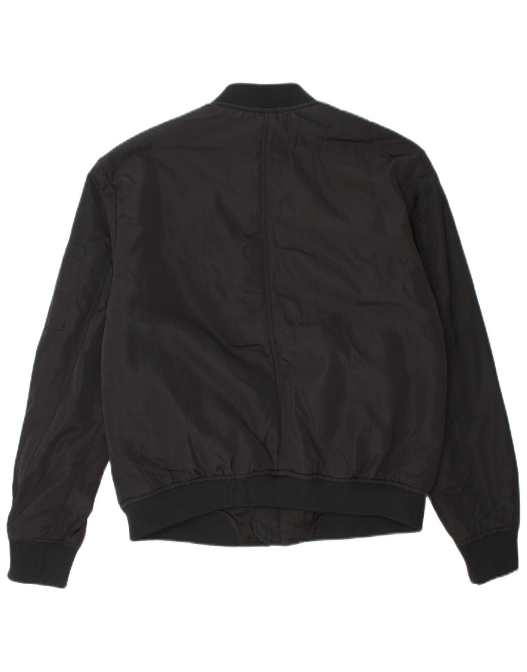 ZARA Chaqueta Bomber Mujer UK 10 Small Poliéster Negro