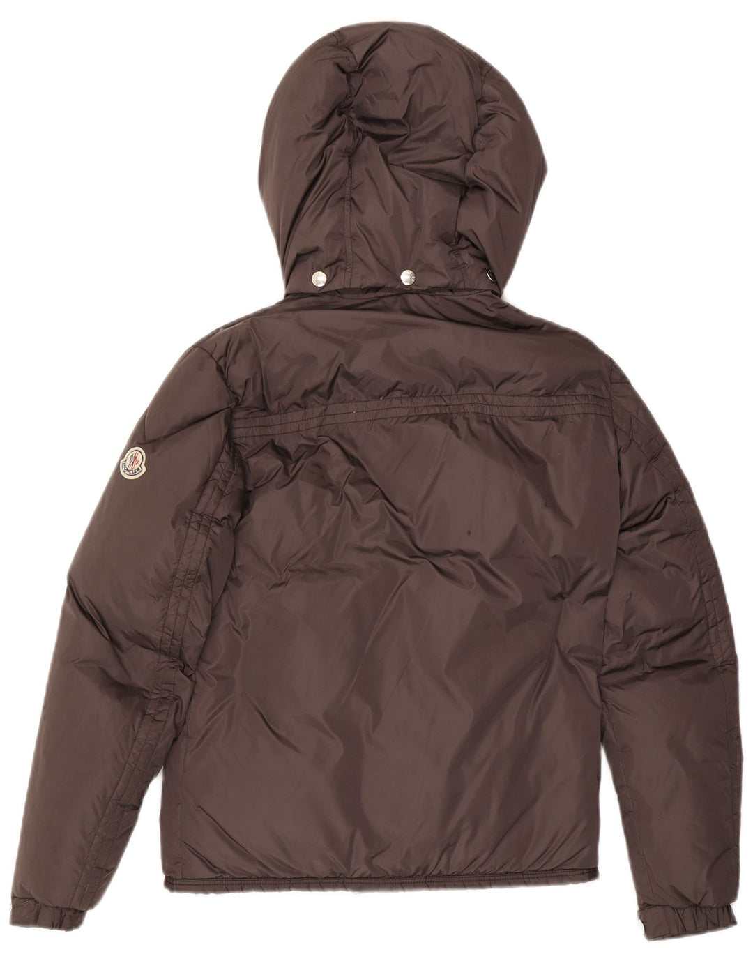 Moncler Mujer Chaqueta Acolchada Con Capucha Talla 0 XS Gris Poliamida