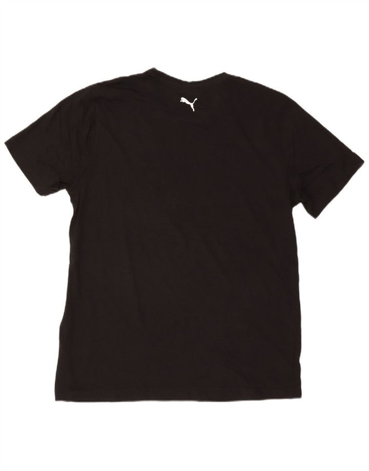 Puma - Camiseta gráfica para hombre, talla grande, algodón negro