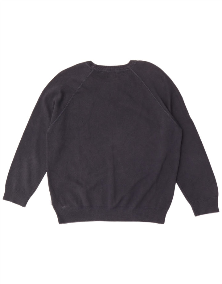 Superdry Hombre Sudadera Jumper 2XL Azul Marino Algodón