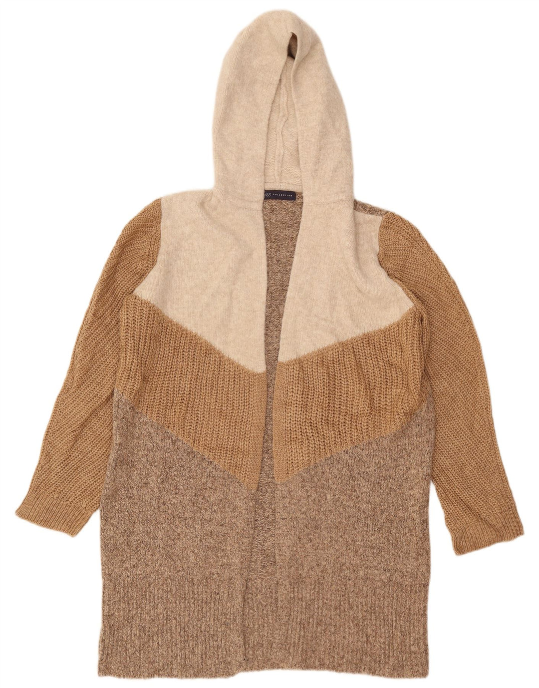 Marks & Spencer - Cárdigan largo para mujer, talla 40, color beige medio