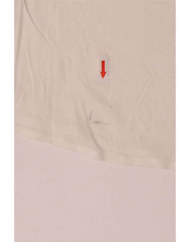Massimo Dutti Mujer Top Transparente Manga Larga UK 42 Medium White Lyocell