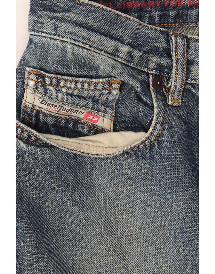Diesel Vaqueros Rectos Hombre W32 L30 Algodón Azul