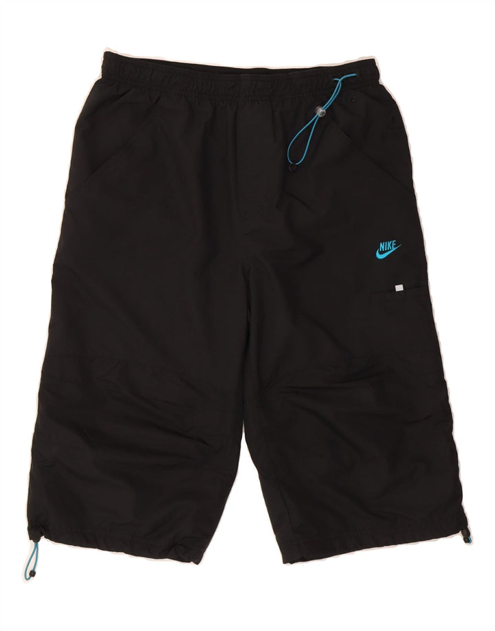 NIKE Mens Graphic Sport Shorts Medium  Black Polyester Vintage Nike and Second-Hand Nike from Messina Hembry 