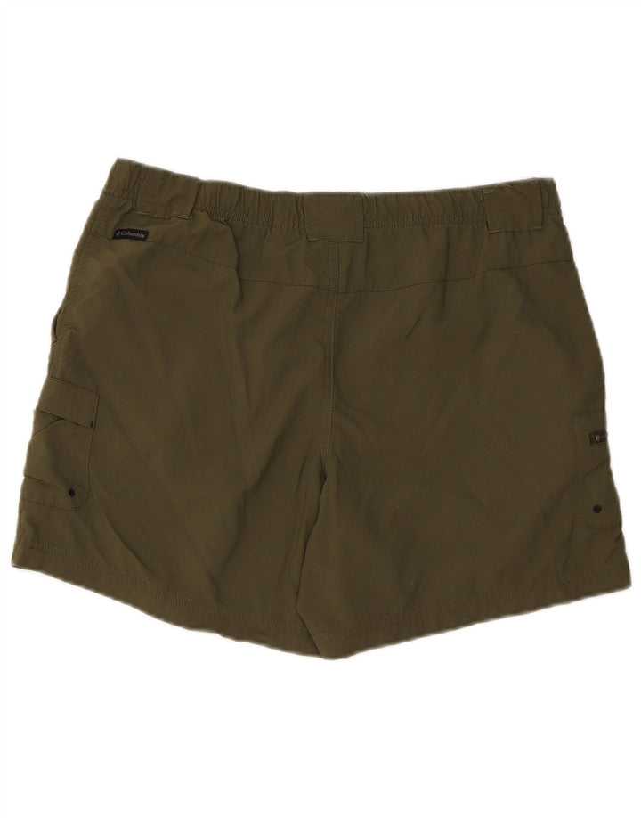 Pantalones cortos cargo Columbia para hombre medianos W32 poliéster verde