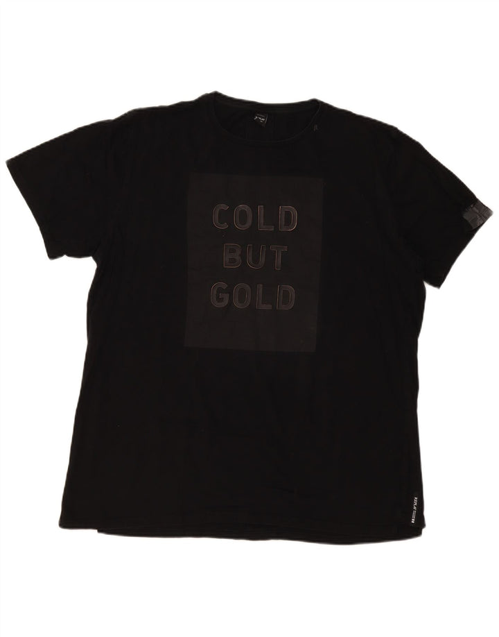 Replay Camiseta gráfica para hombre Top XL Negro
