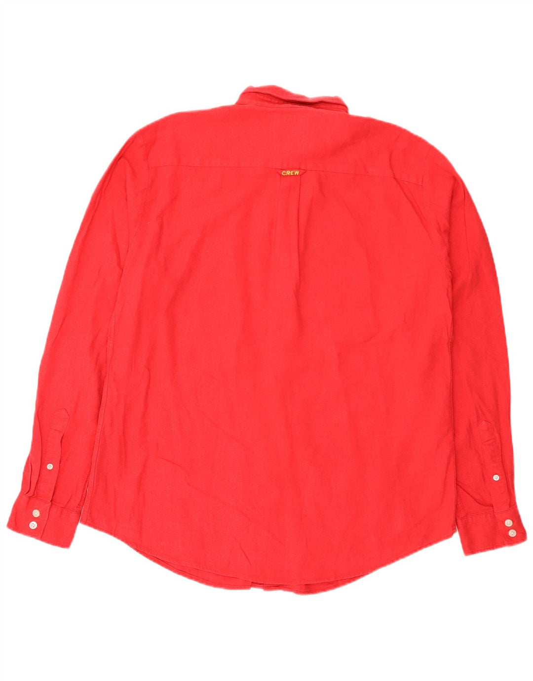 Crew Clothing Camisa para hombre grande de lino rojo