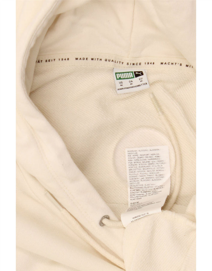 PUMA Jersey con capucha extragrande para mujer Reino Unido 14 Algodón blanco mediano