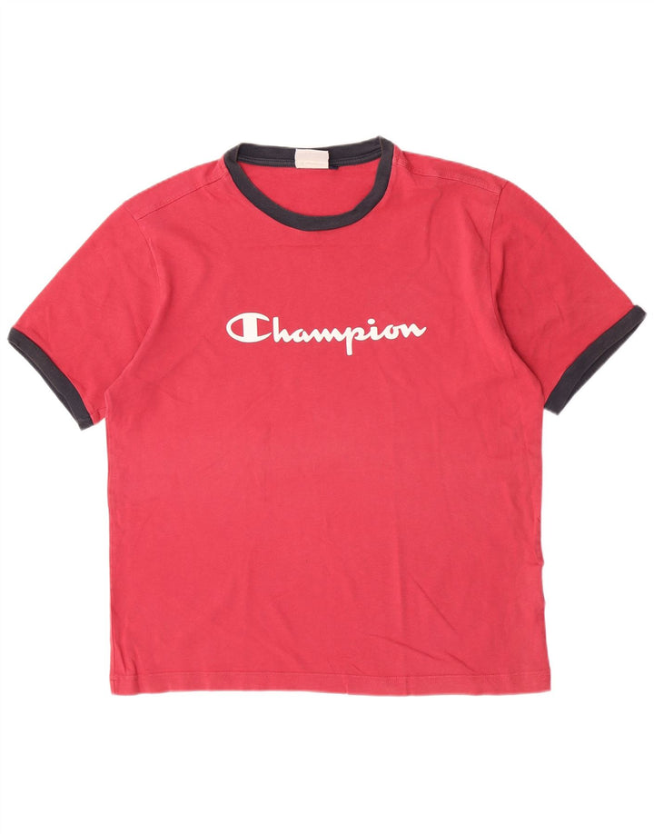 Champion Camiseta Gráfica Para Hombre Top Grande De Algodón Rojo