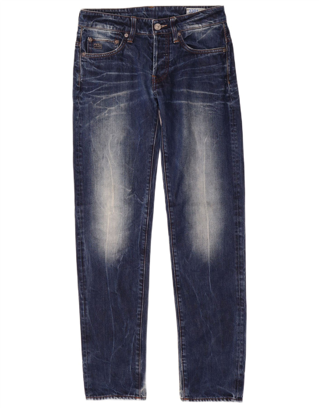 Vaqueros G-Star Hombre 3301 Slim W28 L32 Algodón Azul