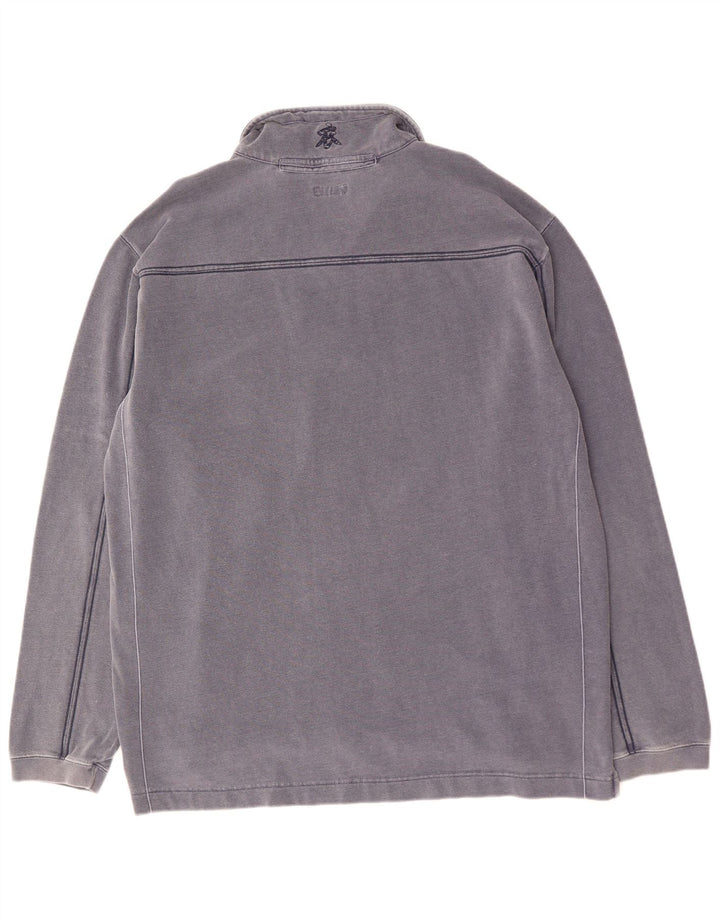 WHITE STUFF Sudadera con cuello y cremallera para hombre Jersey 2XL Algodón azul marino